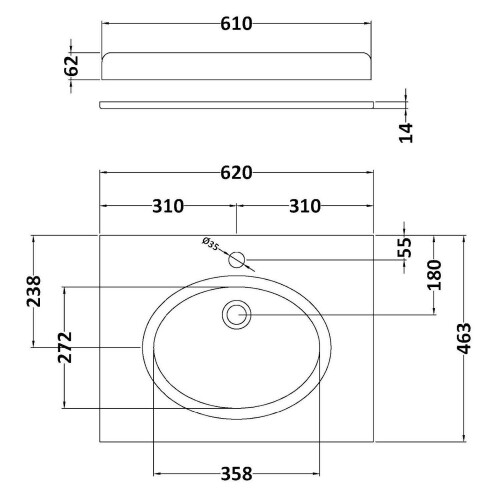 Traditional Bathroom Vanity Unit Furniture Storage Marble Sink Grey on OnBuy