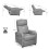 Costway Upholstered Recliner Armchair Sofa Lounge Chair Adjustable Backrest 3