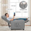 Costway Upholstered Recliner Armchair Sofa Lounge Chair Adjustable Backrest 6