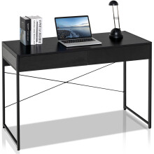 Computer Desk Wooden Laptop Table Writing Workstation w/ 2 Drawer