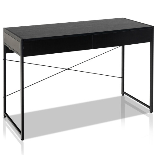 Costway Computer Desk Wooden Laptop Table Writing Workstation w/ 2 Drawer 1