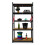 (Black) Lightweight metal 5 Tier Shelving Unit For Storage 2