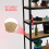 (Black) Lightweight metal 5 Tier Shelving Unit For Storage 9
