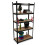 (Black) Lightweight metal 5 Tier Shelving Unit For Storage 1