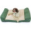 Dog bed with Orthopaedic Pillow Cushion in Green/cream XL Actiaspet 10