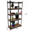 (Black) Lightweight metal 5 Tier Shelving Unit For Storage 4