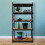 (Black) Lightweight metal 5 Tier Shelving Unit For Storage 7
