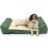 Dog bed with Orthopaedic Pillow Cushion in Green/cream XL Actiaspet 5