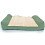 Dog bed with Orthopaedic Pillow Cushion in Green/cream XL Actiaspet 3
