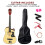 38" Full Size 6 String Acoustic Guitar White Natural Colour 2