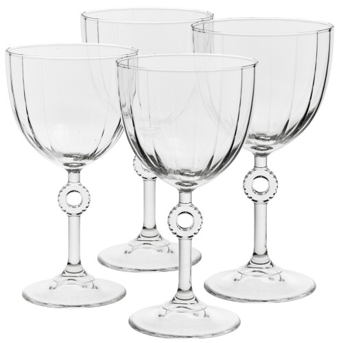 (4) 2/4/6 270ml Red White Wine Dessert Stemmed Glasses