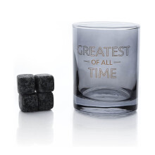 Whiskey Glass Gift Set With Stones Greatest All Time Present For Him