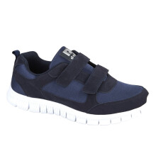 (UK 12) Dek Mens Viking Super Lightweight Memory Foam Touch Fasten Trainers Navy Blue