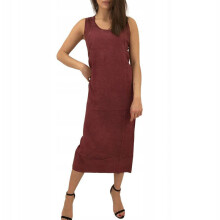 (XS) DIESEL D SPLIT Womens Dress Round Neck Long Dress Sleeveless