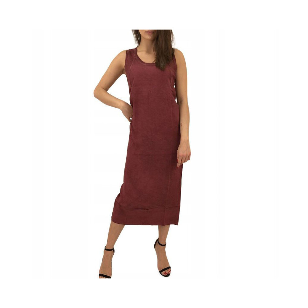 Diesel (Xs) D Split Womens Dress Round Neck Long Dress Sleeveless