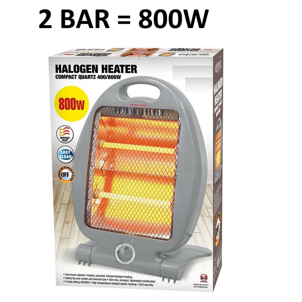 400-800W 2 Heat Settings Hallogen Electric Heater Home Office Trend