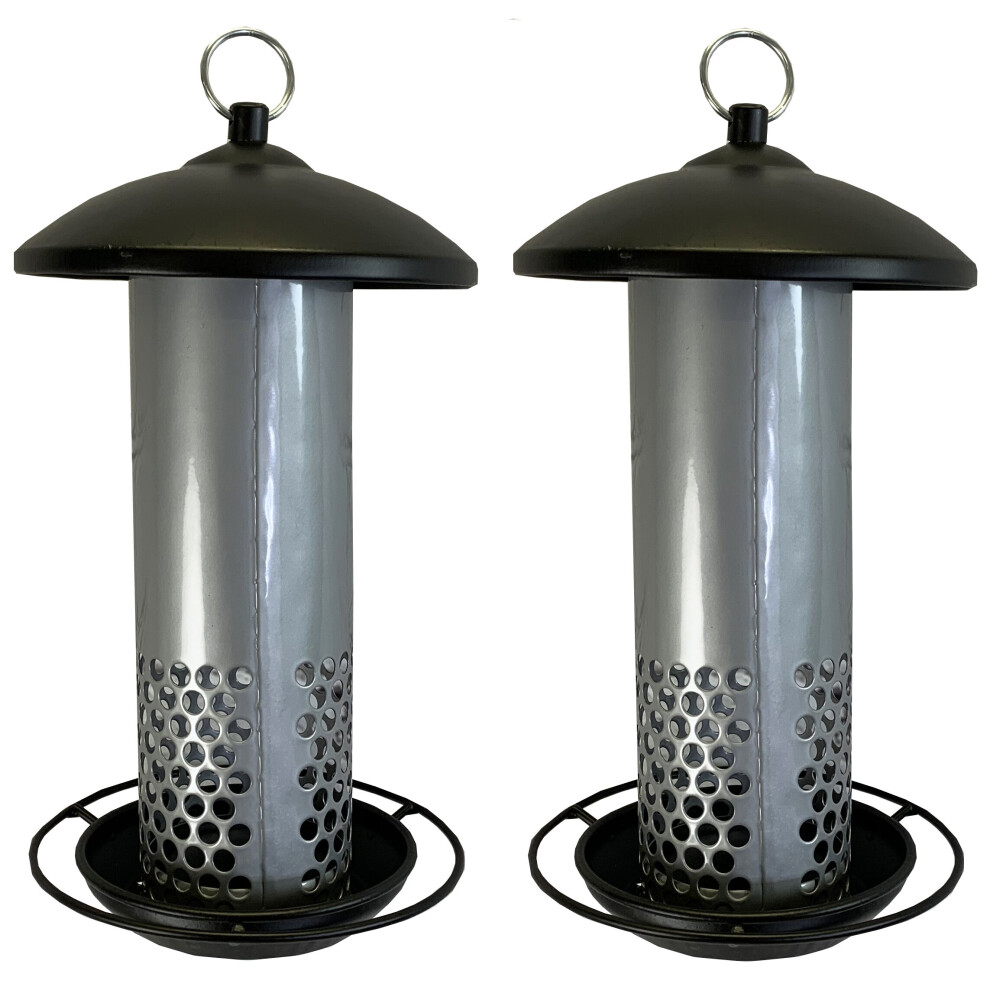 Hanging Bird Mealworm & Nut Feeder Garden Birds Squirrel Resistant (Set of 2) - Image 2
