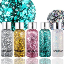 Body glitter Holographic glitter Liquid for Festival Make Up,Face glitter Sequins chunky for Hair and Eyeshado