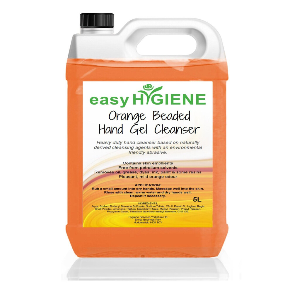 ORANGE Abrasive Beaded Hand Cleaner grit liquid soap 5 Litre HEAVY DUTY 5L