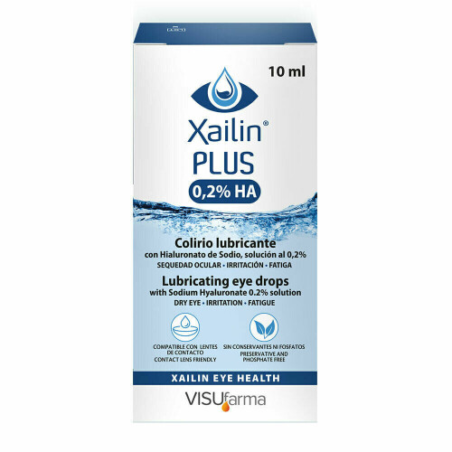 Xailin Plus 0.2% HA Eye Drops 10ml - Pack of 3