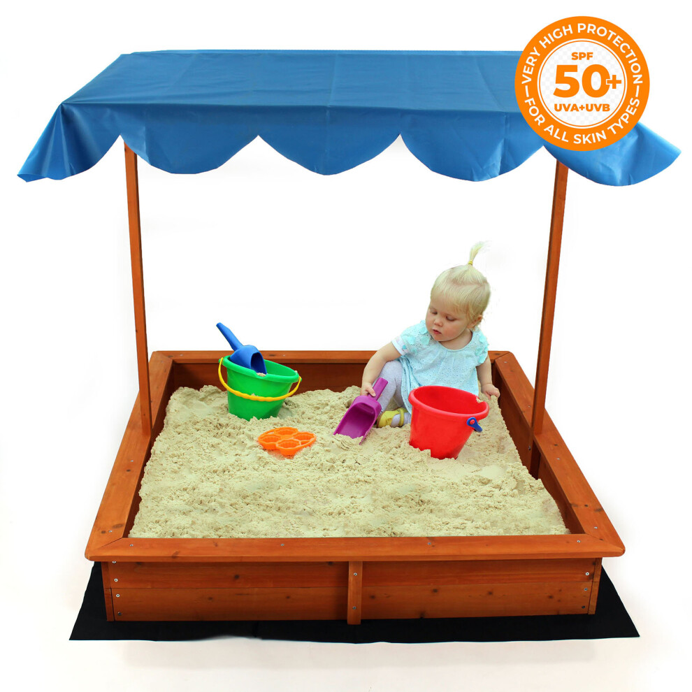 Wooden Sand pit / ball box with roof sunshade