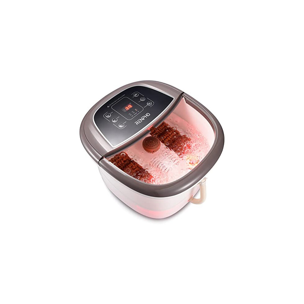 Foot Spa Bath Massager,RENPHO Motorized Foot Spa with Heat and Massage and Jets,Powerful Bubble Jets with Infr