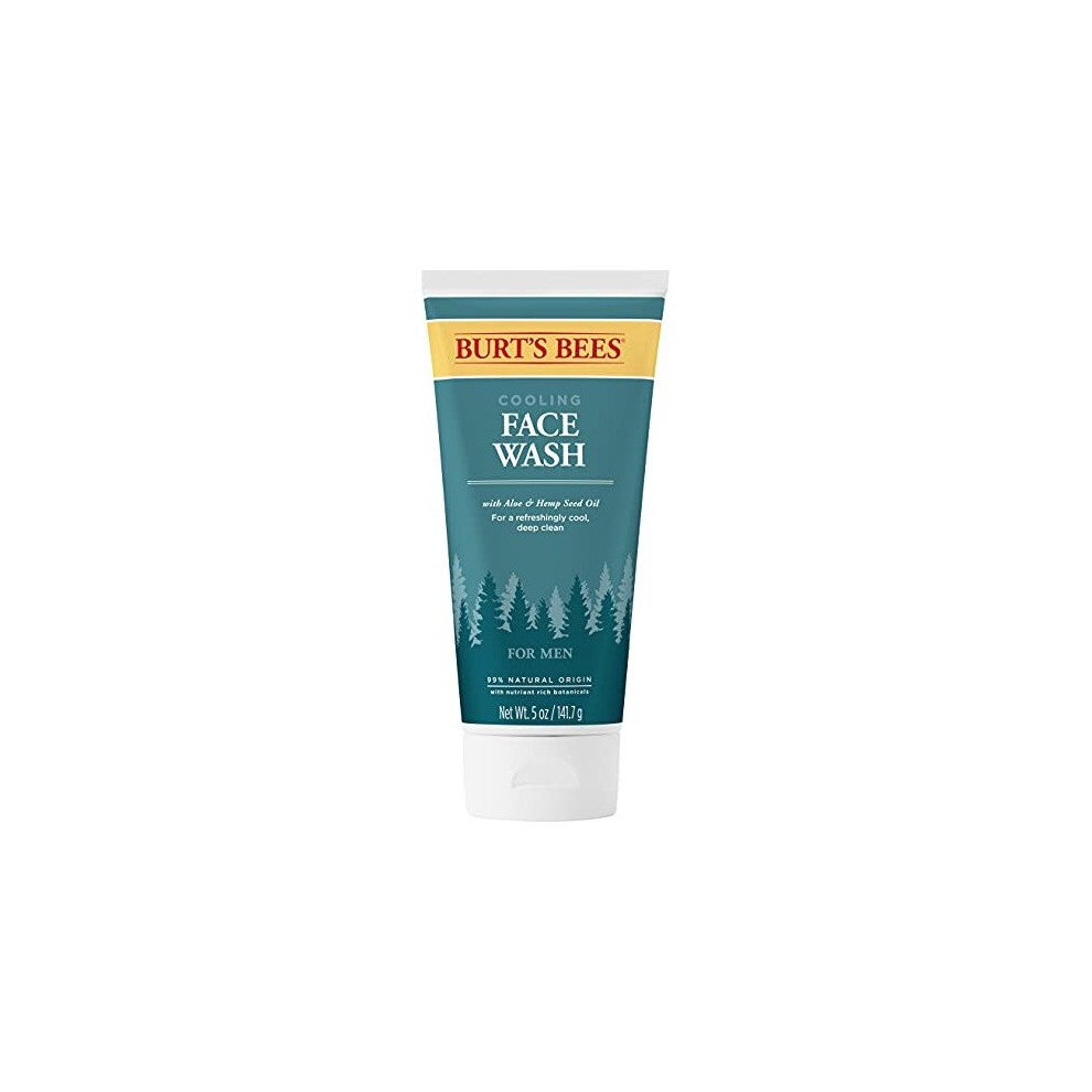 Burts Bees Cooling Face Wash with Aloe & Hemp, For Men, 5 Ounces