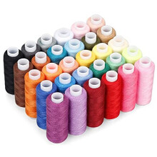 CiaraQ Nähgarn-Sets, 30 Farben, Polyester, 250 Yards pro Spule, für Handnähen und Sticken