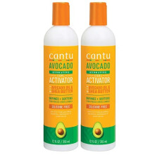 Cantu Avocado Hydrating Curl Activator Cream with Pure Shea Butter  12 oz (Pack of 2) (Packaging May Vary)
