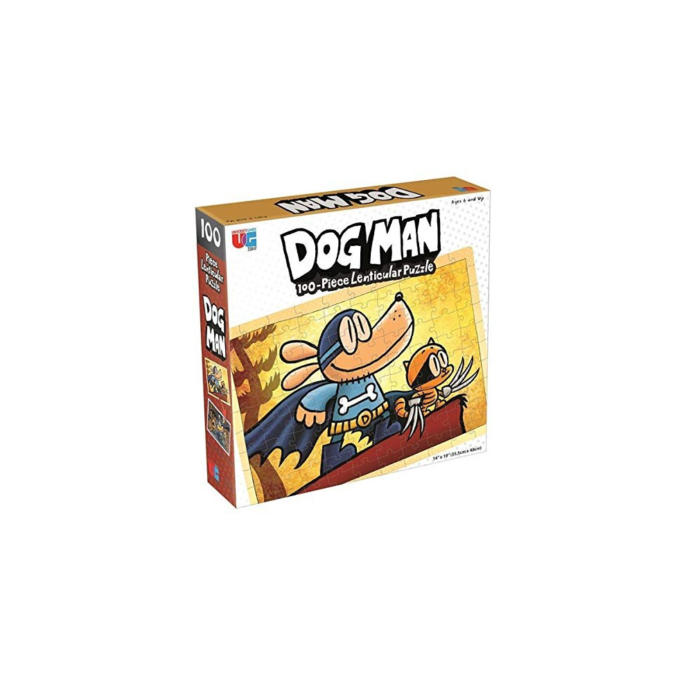 University Games Dog Man Adventures Lenticular 100 Piece Puzzle