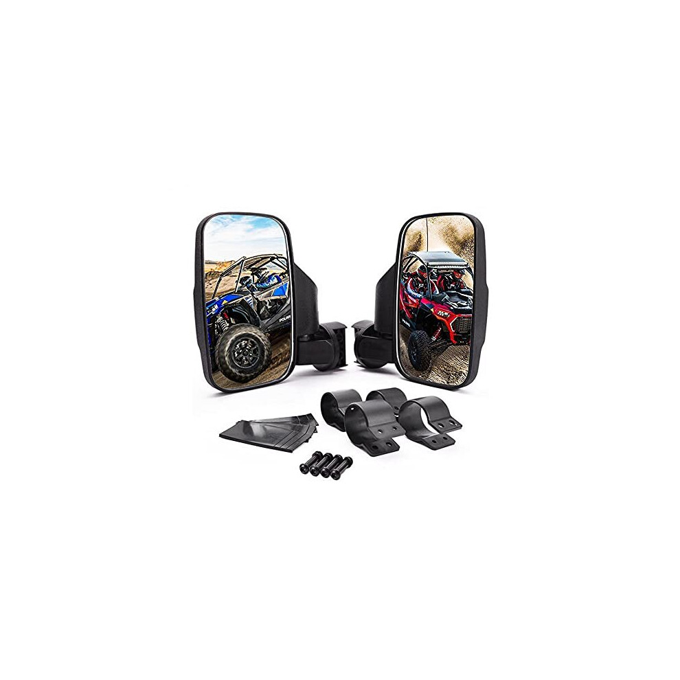 Motobiker Utv Side View Mirrors With 1.75" Or 2" Roll Bar Cage, Adjustable Rear View Side Mirror For Polaris R 783761333890