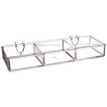 Azar Displays 225503-2pack 3-Compartment Tray for Pegboard/Slatwall (Pack of 2)