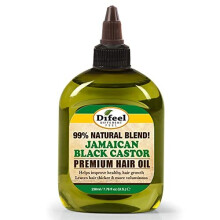 Aceite para el cabello de ricino negro jamaicano natural Difeel Premium, 7,78 oz: aceite de ricino negro jamaicano para el crecimiento del cabello