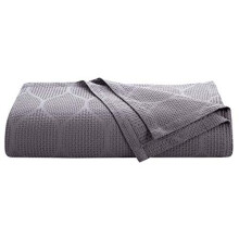 Maura All Season Cotton Decorative Thermal Blanket, Sateen Flowing Jacquard Design - Breathable, Cozy Blanket