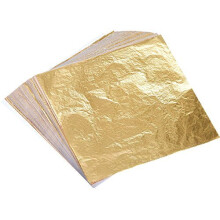 Bememo 100 ark imiteret bladguld til kunstforgyldning H?ndv?rksdekoration 5,5 x 5,5 tommer