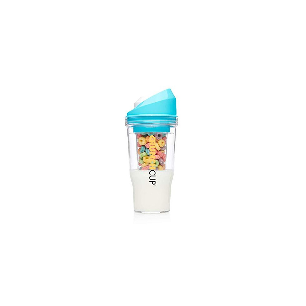 CRUNCHCUP A Portable Cereal Cup - No Spoon. No Bowl. Its Cereal On The Go, XL Blue