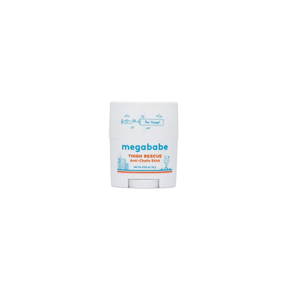 Photos - Cream / Lotion Megababe Mini Thigh Rescue Anti chafe Stick - Travel Size with Aloe, Pomegranate & grapeseed Oil
