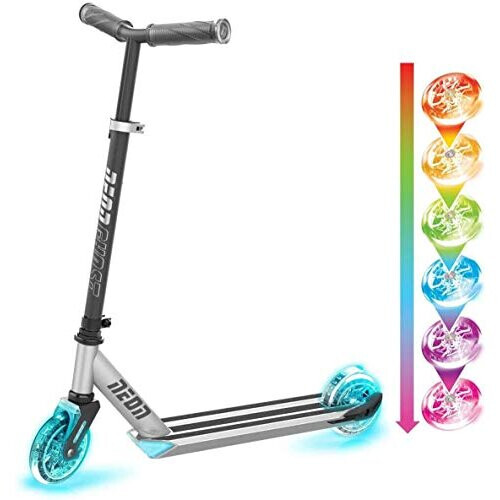 Yvolution Neon Ghost LED Scooter with Dynamic Lights for Kids Aged 5+