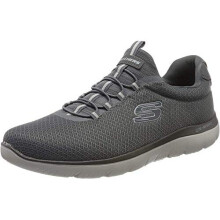 Skechers Mens Summits Trainers, Grey Charcoal Mesh Trim Charcoal, 11
