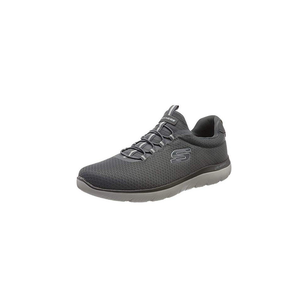 Skechers Mens Summits Trainers, Grey Charcoal Mesh Trim Charcoal, 11