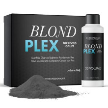 HAIR BAR NYC Blond Plex Extreme 10X Lightener + 30 Volume Anti-Yellow Developer Kit