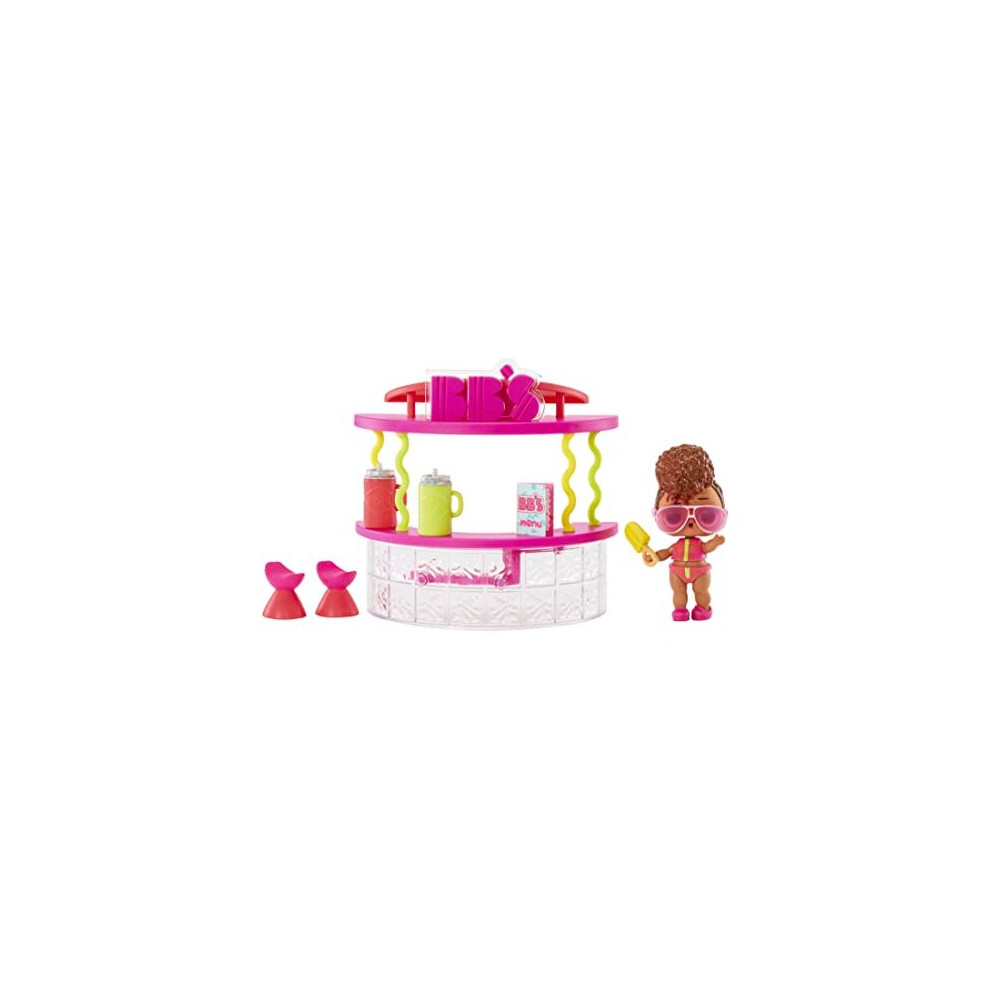 LOL Surprise OMg House of Surprises Snack Bar Playset with Rip Tide collectible Doll and 8 Surprises - great g