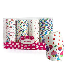Bertacy 100-Pack Disposable Wrappers Large Paper cake Baking cup cupcake Muffin cases Birthday Party Decoratio