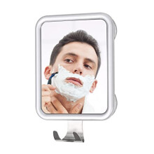 Miroir de douche Ettori sans rasage - avec 4 aspirations miroir anti-brouillard pour douche Vanite de salle de bain baignoire rasoir pour hommes