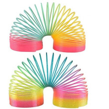 Jumbo Rainbow Coil Spring Toy,Classic Novelty and Colorful Neon Plastic Toy Party Supplies for Boys Girls Gift