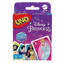UNO Disney Princesses Matching Card Game, 112 Cards with Unique Wild Card & Instructions for Players 7 Years &