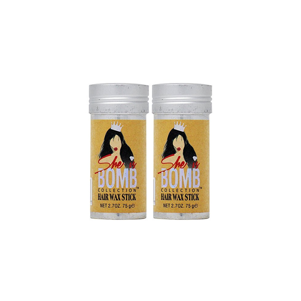 She Is Bomb collection Hair Wax Stick 27 Oz (Pack of 2)