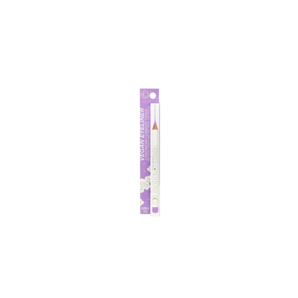 Pacifica Beauty, Longwear Pastel Purple Eyeliner Pencil, Lilac, Pigmented Vibrant color, Vitamin E + coconut O