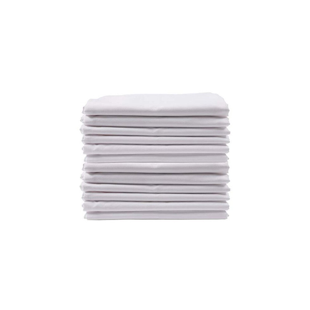 Kaf Home Federe Per Cuscino In Microfibra Spazzolata Confezione Sfusa | Set Di 12 Federe Per Cuscini Standard Queen Size | Bianco | Perfetto Per Controllare Le Allergie E Assicurare Il Suono-image