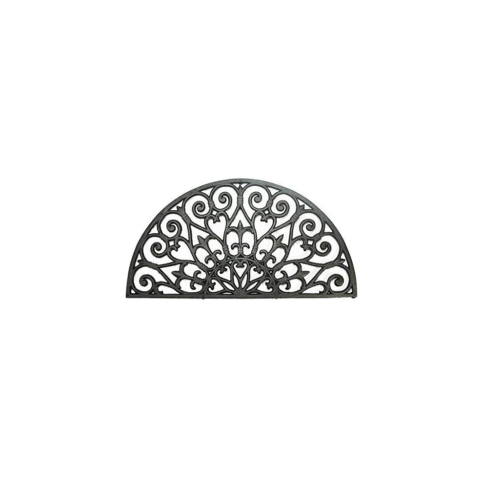 Sungmor Heavy Duty cast Iron Doormat - Vintage & Beautiful Vine Design & 71cM28INcH Large Semicircle Front Doo